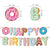 Zestaw Urodzinowych Balonów Balony Foliowe Lateksowe Komplet Kolorowe Donuty