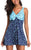 Strój Kąpielowy Kostium Sukienka Tunika + Szorty Plus Size Komplet 5XL