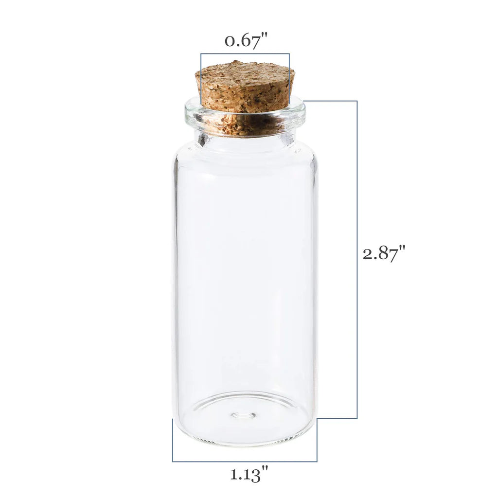 Szklane Mini Buteleczki ozdobne dekoracyjne z korkiem na podziękowania Komplet 70szt 30ml
