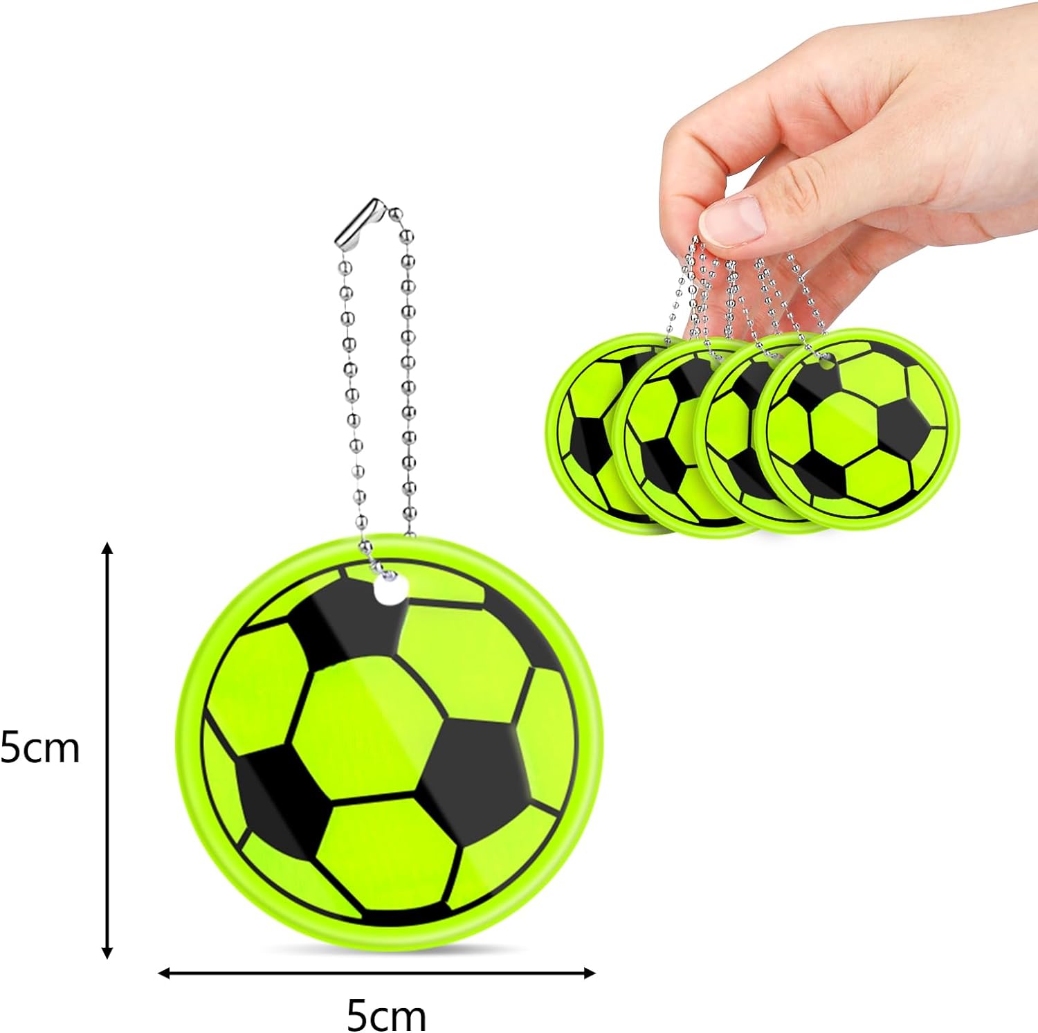 Zestaw Odblasków Odblaskowych Breloków Odblaski 10 sztuk Piłka Nożna Drugie zdjęcie produktu
