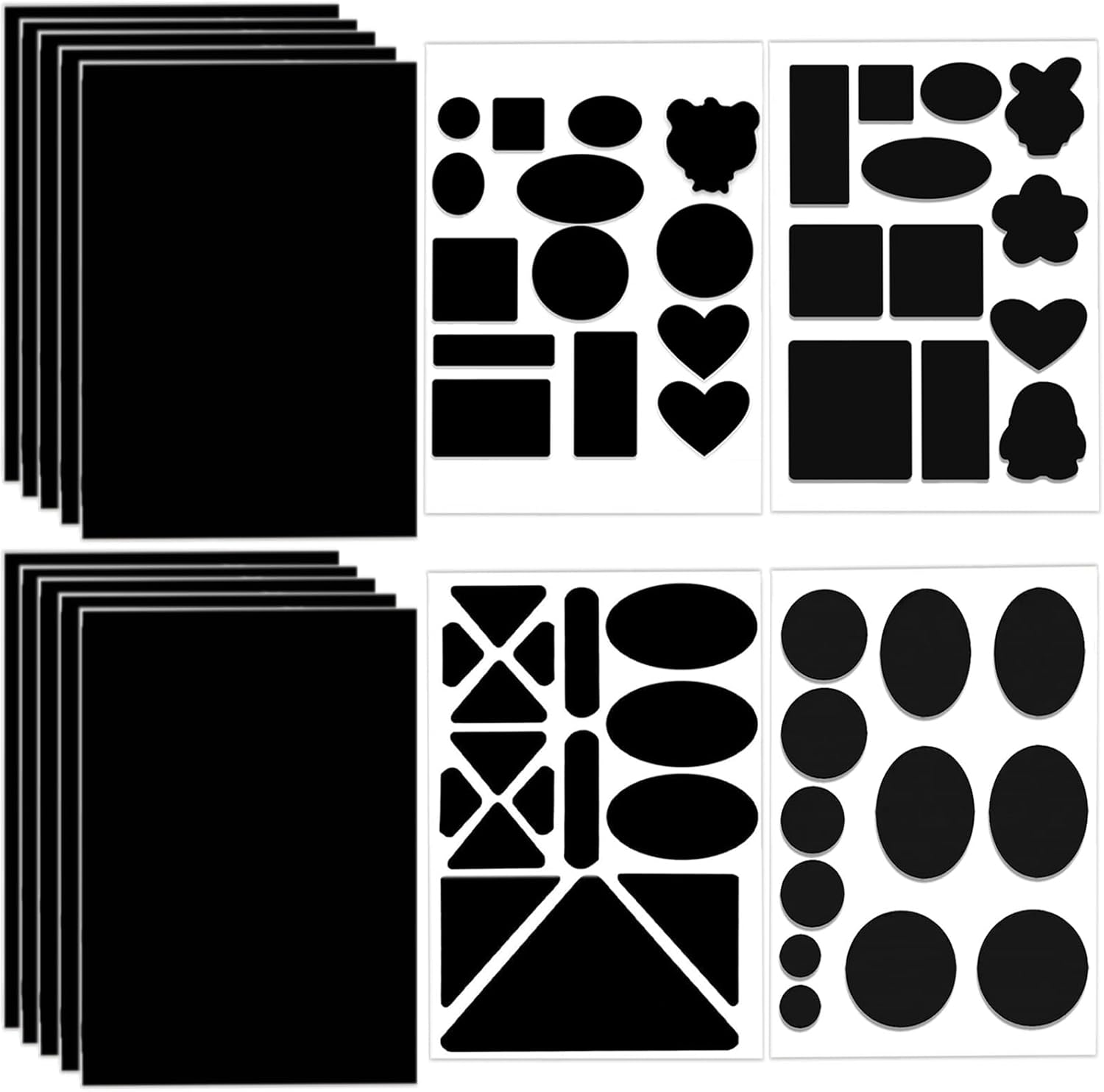 Łatki Samoprzylepne Wodoodporne Naszywki Czarne Uniwersalne Mix kształów Główne zdjęcie produktu