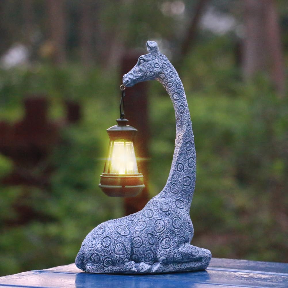 Lampka Solarna Figurka Do Ogrodu LED Bateria Solarna Żyrafa z Latarnią Drugie zdjęcie produktu