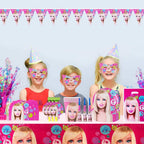 Urodzinowa Imprezowa Zastawa i Aksesoria Duży Komplet Różowe - Barbie