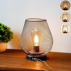 Bezprzewodowa lampkaa stołowa LED Ładowalna USB Metalowa Klatka z Żarówką - ZESTAW 2