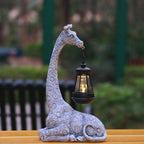 Lampka Solarna Figurka Do Ogrodu LED Bateria Solarna Żyrafa z Latarnią