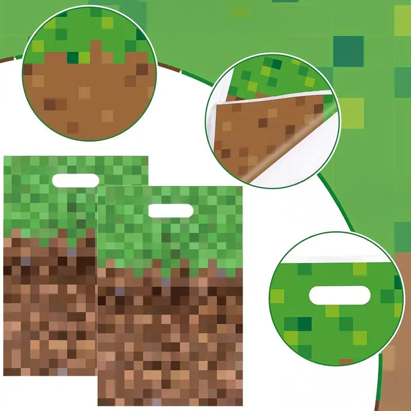 Torebki Torby na słodycze Prezenty Cukierki Upominki Urodziny dla Dzieci 10 szt Minecraft