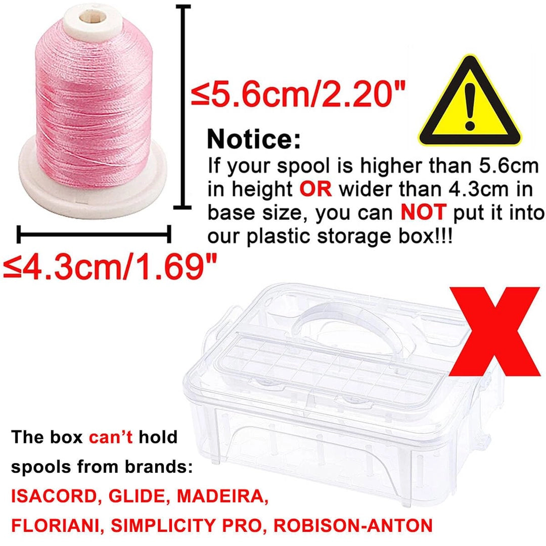 Organizer na nici i akcesoria do szycia 3-poziomowy z uchwytem – przezroczysty box 500m
