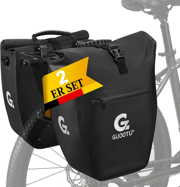 Zestaw 2 Toreb Rowerowych na Bagażnik 48L Wodoodporne Torby na Rower Sakwy 2x24L
