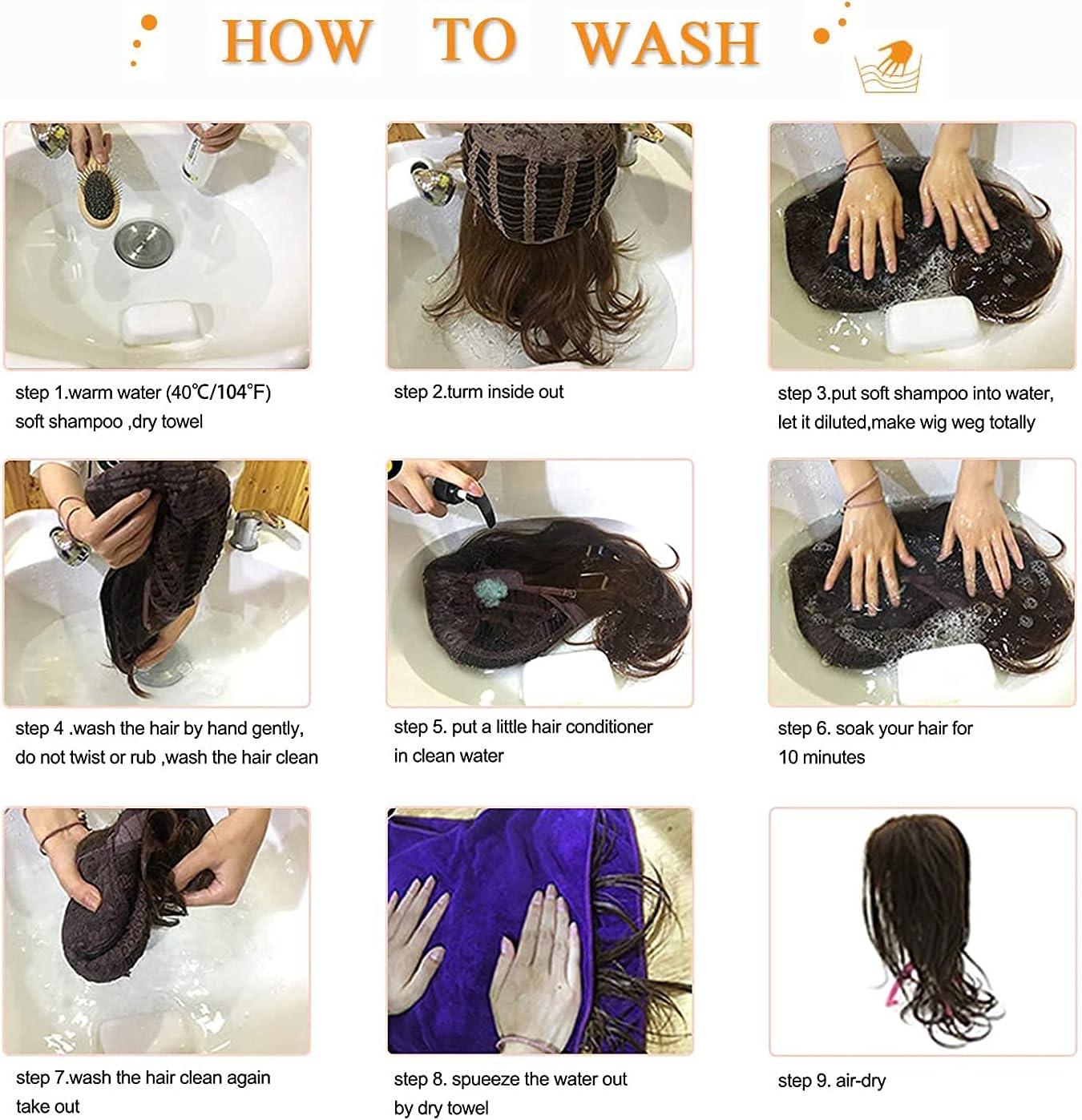 Peruka Krótki Bob Coplay Brązowe Proste włosy z grzywką do Ramion