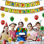 Zestaw Urodzinowych Balonów Super Mario Balony na Urodziny+Topery+Banner
