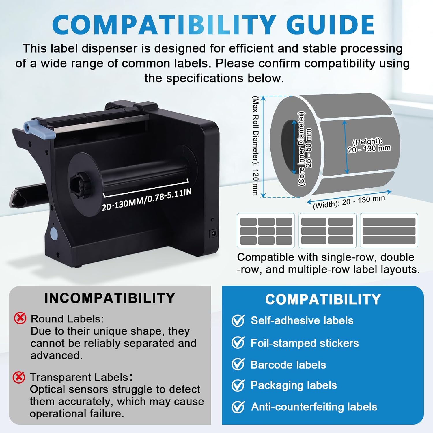 Automatyczna Etykieciarka Podajnik Dyspenser Dozownik do Etykiet Naklejek na Rolce