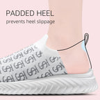 Damskie Sneakersy Ultra Lekkie Sportowe Miękkie Skarpety Wsuwane - Białe