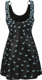 Strój Dwuczęściowy Retro Vintage Wysoki Stan Wzór w Kratkę