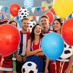 Balony Dekoracyjne Party 68szt  Kolorowe Wzory Chmurki Bluey Zestaw