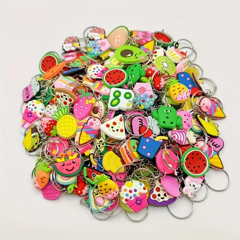 Zestaw Zabawnych Breloków dla Dzieci Breloki Owoce Kawaii Upominki 10szt Główne zdjęcie produktu