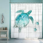 Zaslona prysznicowa tekstylna Wodne Zwierzęta Żółwie Woda 180 x 180 cm