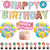 Zestaw Urodzinowych Balonów Balony Foliowe Lateksowe Komplet Kolorowe Donuty