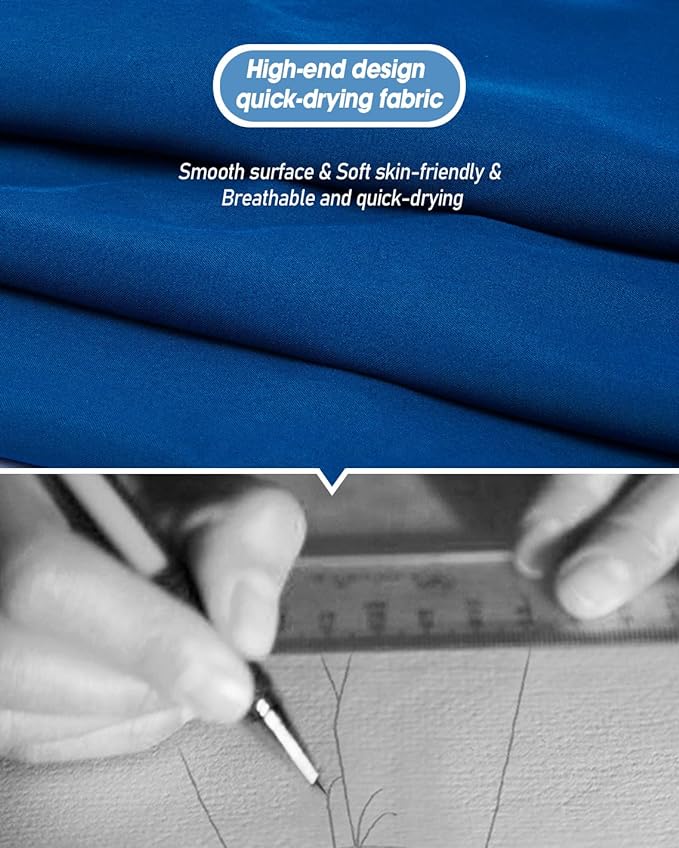 Spodenki Męskie Kąpielowe 2w1 Kąpielówki z Podszewką Kompresyjną  - Niebieskie