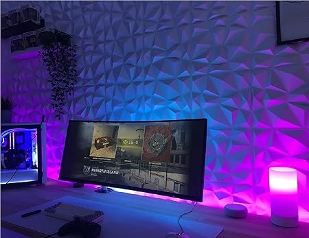 Panele Ścienne 3D Geometryczne Dekoracyjne do LED TV Gaming 30 x 30 cm Drugie zdjęcie produktu