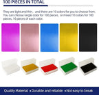 Metalowe wizytówki do grawerowania 100 szt. 0,2 mm stal nierdzewna kolorowe