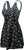 Shekini Kostium Sukienka Tunika Jednocześciowy Wyszczuplający Czarny z Wzorem
