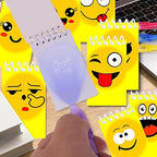 Zestaw Notesów UV Emoji + Magiczne Długopisy 8szt Świecące Sekretne