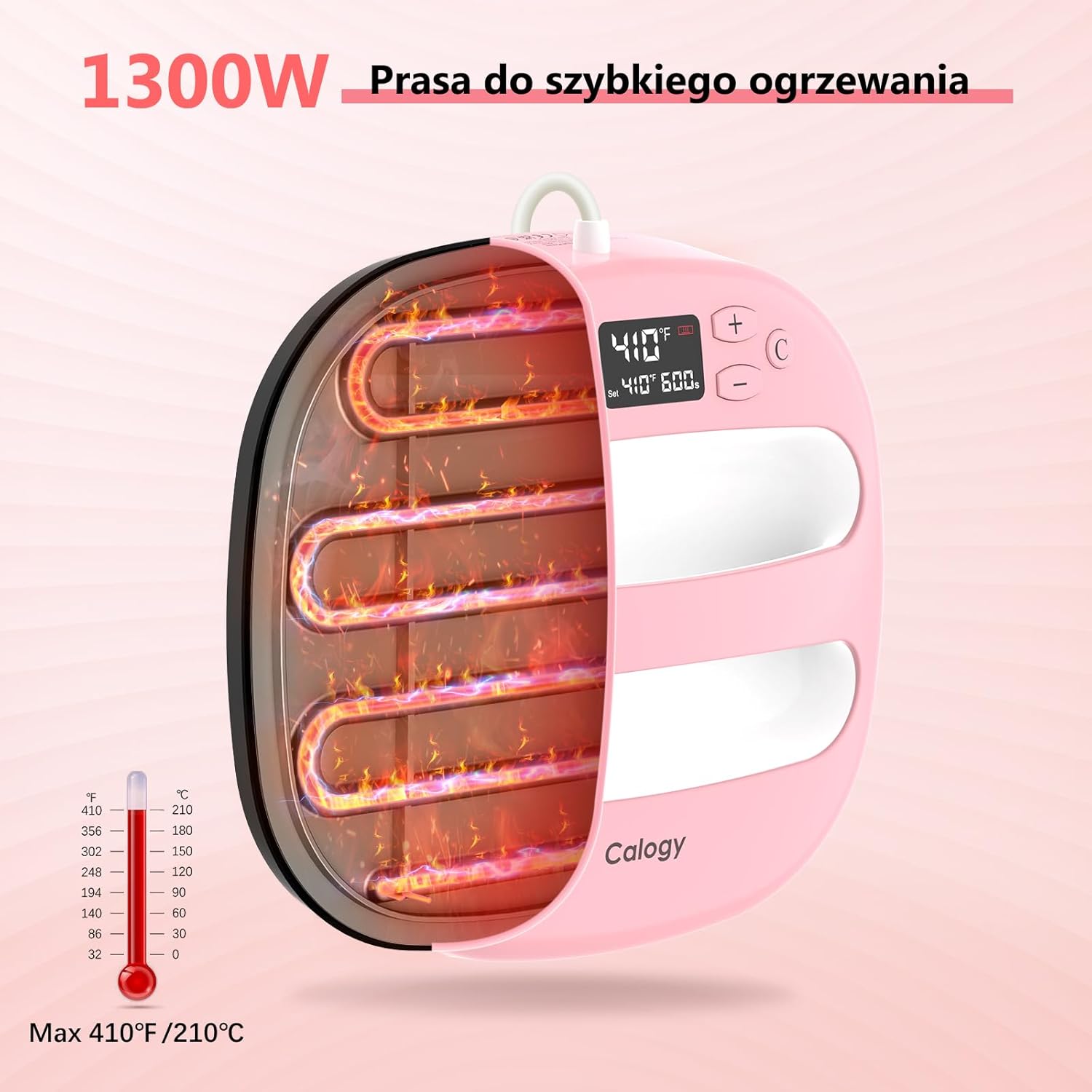 Prasa Termo-Transferowa Termiczna Kompaktowa, Przenośna do Nadruków DUŻA CALOGY