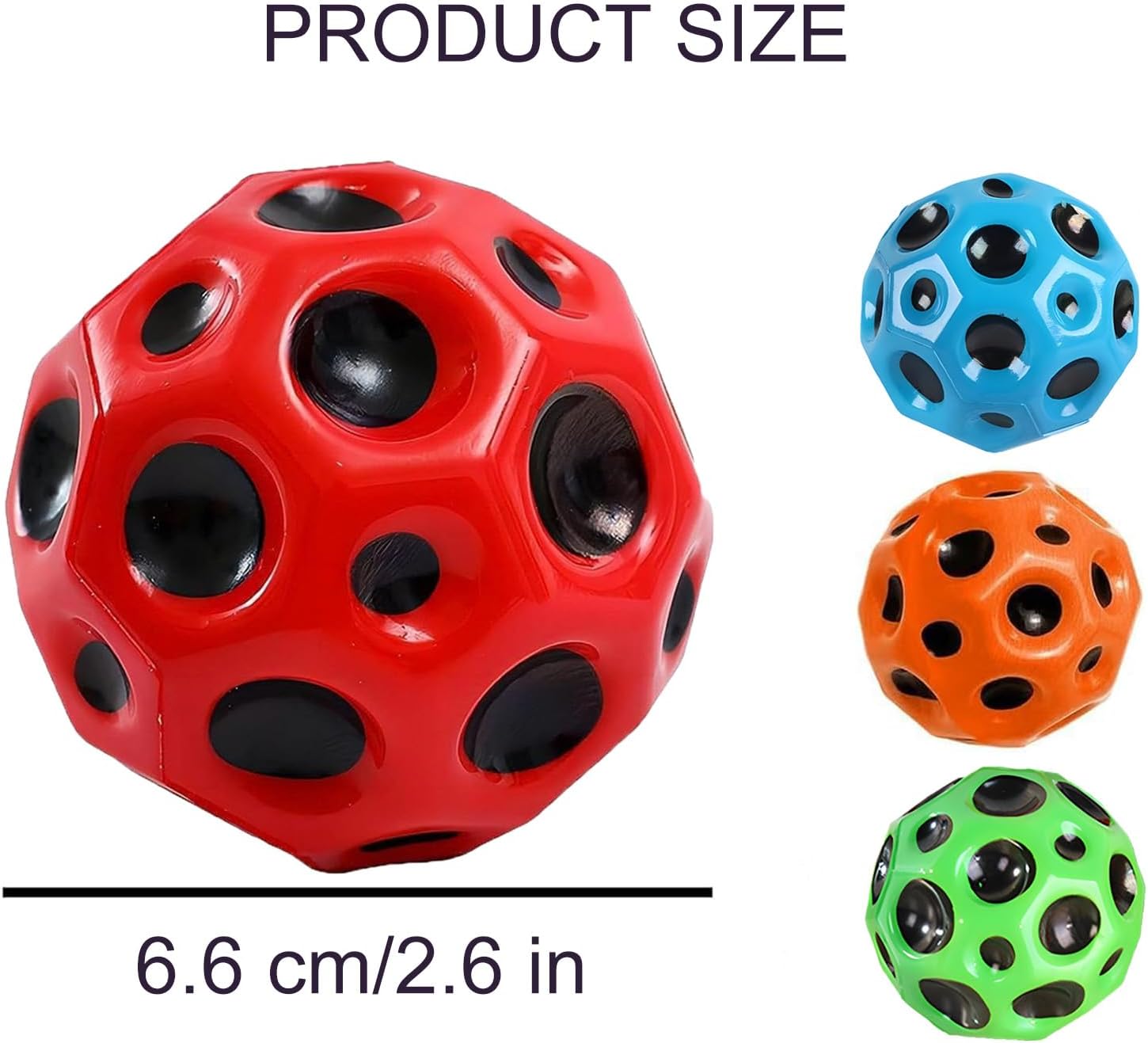 Super Skacząca Piłka Księżycowa Galaktyczna Piankowa Zestaw 4 Piłek Drugie zdjęcie produktu