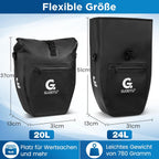 Zestaw 2 Toreb Rowerowych na Bagażnik 48L Wodoodporne Torby na Rower Sakwy 2x24L