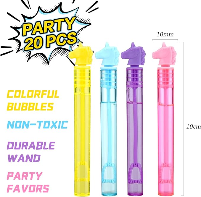 Bańki Mydlane Jednorożec 20szt Zestaw Party Dla Dzieci Kolorowe Drugie zdjęcie produktu