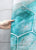 Zasłona prysznicowa tekstylna Wodne Zwierzęta Żółwie Deski Szara Jasna 180 x 180 cm