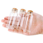 Szklane Mini Buteleczki ozdobne dekoracyjne z korkiem na podziękowania Komplet 70szt 30ml