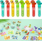 Zestaw dla dzieci DINOZAURY bańki mydlane + puzzle FIGURKI 3D owady