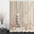 Zasłona prysznicowa tekstylna Beżowa Piaskowa 120 x 200 cm - Plaża Muszelki, Latarnia