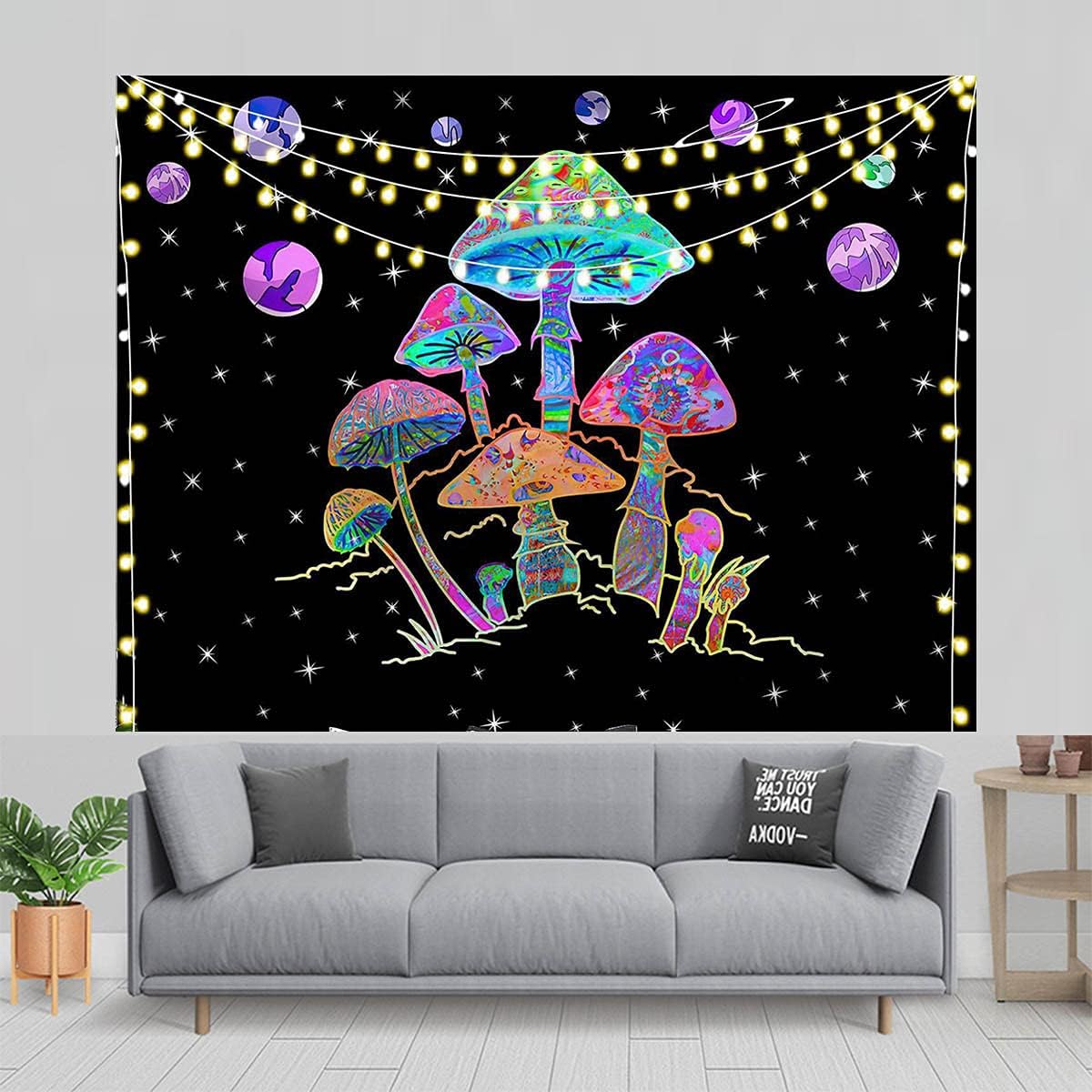 Gobelin na ścianę Tkanina naścienna Tapestry - Psychodeliczny, Grzybki