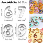 Foremki Do Pieczenia Robienia Ciastek Cyferki Cyfry Do Masy Cukrowej 7cm