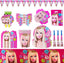 Urodzinowa Imprezowa Zastawa i Aksesoria Duży Komplet Różowe - Barbie