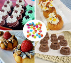 Foremki silikonowe Formy na mini Muffinki Babeczki do pieczenia Deserów 24 sztuki 6 kształtów