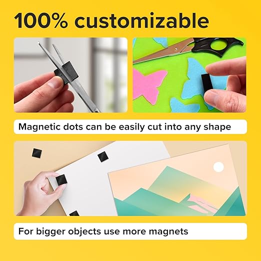 Magnesy Samoprzylepne Kwadratowe 20×20mm Mocne 3M Zestaw 90 szt.