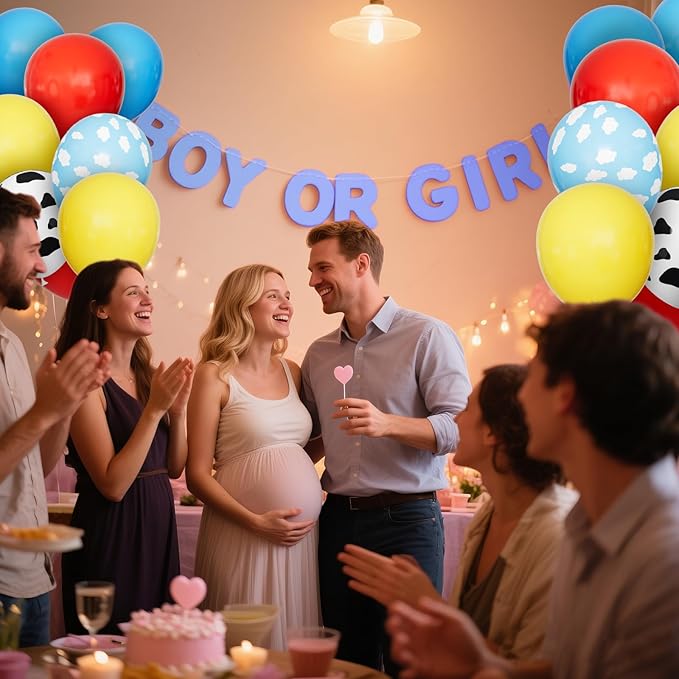 Balony Dekoracyjne Party 68szt  Kolorowe Wzory Chmurki Bluey Zestaw