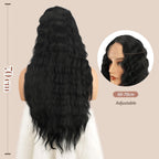 Peruka Czarne Czarna Długie Kręcone włosy 70cm Naturalnie wyglądająca