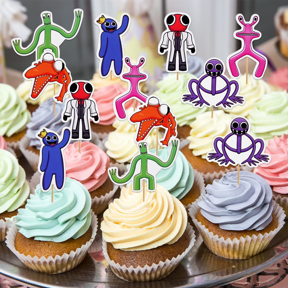 Zestaw Urodzinowy Imprezowy Rainbow Friends Balony Urodzinowe Baner Topery