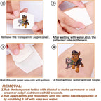 ZESTAW Tatuaży PSI PATROL Tatuaże dla Dzieci Zmywalne Wodne 10 arkuszy