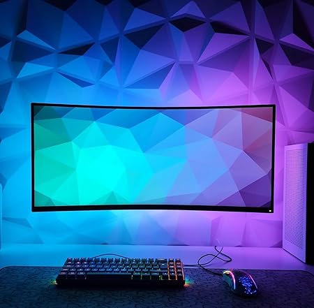 Panele Ścienne 3D Geometryczne Dekoracyjne do LED TV Gaming 30 x 30 cm Główne zdjęcie produktu