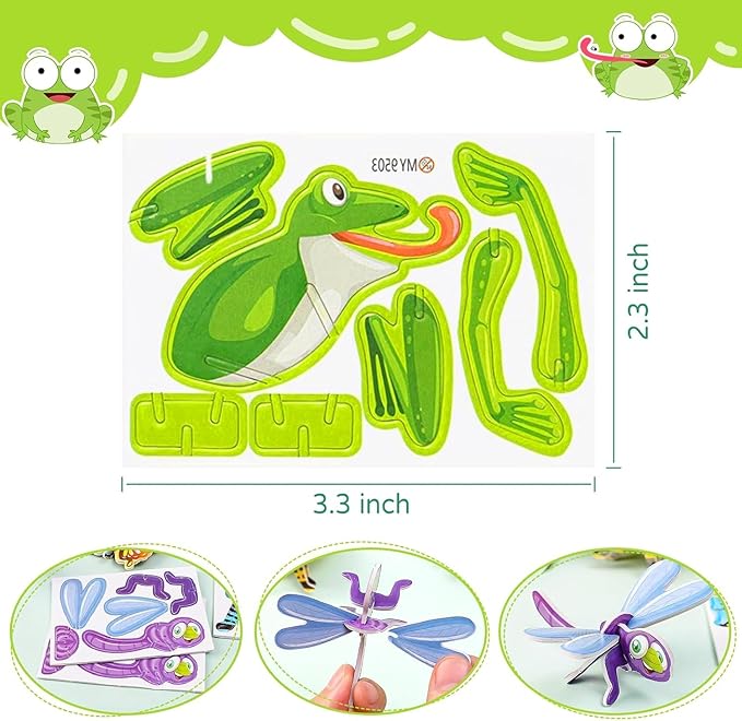 Zestaw dla dzieci DINOZAURY bańki mydlane + puzzle FIGURKI 3D owady