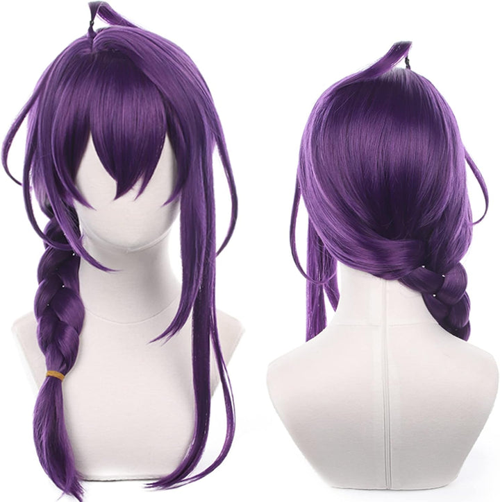 Peruka Lila Fioletowe Włosy Anime Cosplay Strój Fryzura
