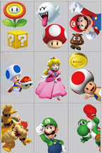NAKLEJKI Na Szyby Okna Wielorazowe Winylowe dla Dzieci Dekoracja dla dziecka Super Mario