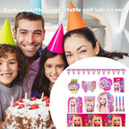 Urodzinowa Imprezowa Zastawa i Aksesoria Duży Komplet Różowe - Barbie