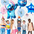 Zestaw Balonów Foliowych Urodzinowych Balony Imprezowe Stitch Komplet 14 Balonów