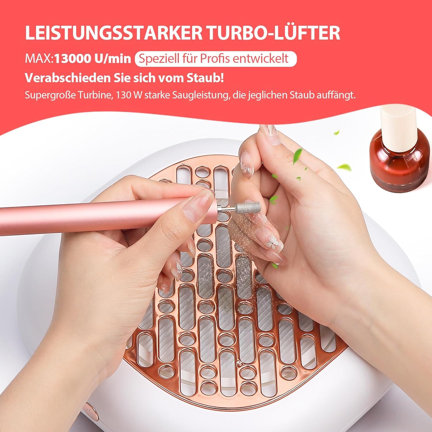Pochłaniacz pyłu Kasetowy do manicure  cichy, wydajny, profesjonalny